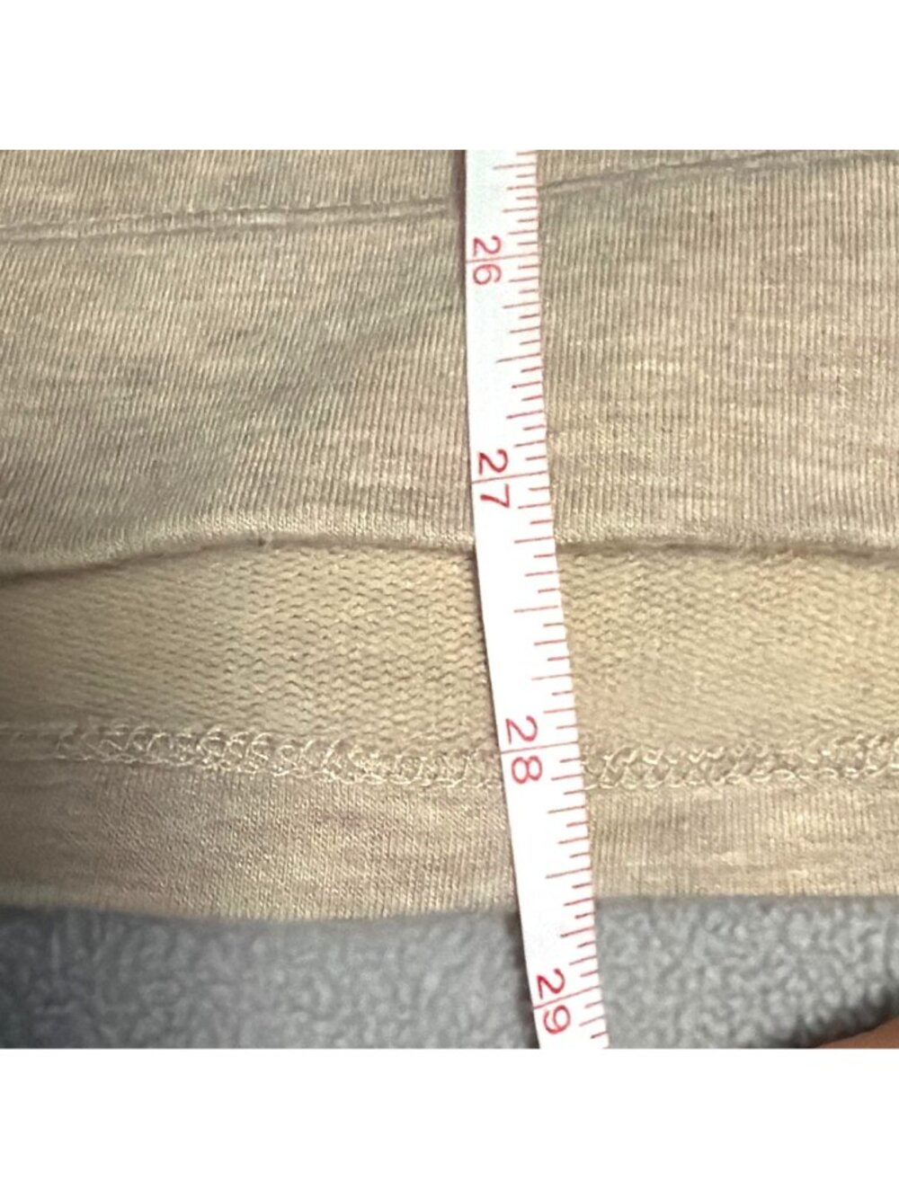 Calvin Klein Beige Muscle Fleece XL With Kangaroo Pocket & Funnel Hoodie - Picture 7 of 7